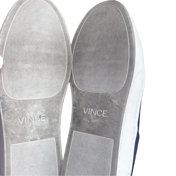 Vince Women's Warren Platform Slip-On Sneakers in a navy satin - 9 - Picture 2 of 6